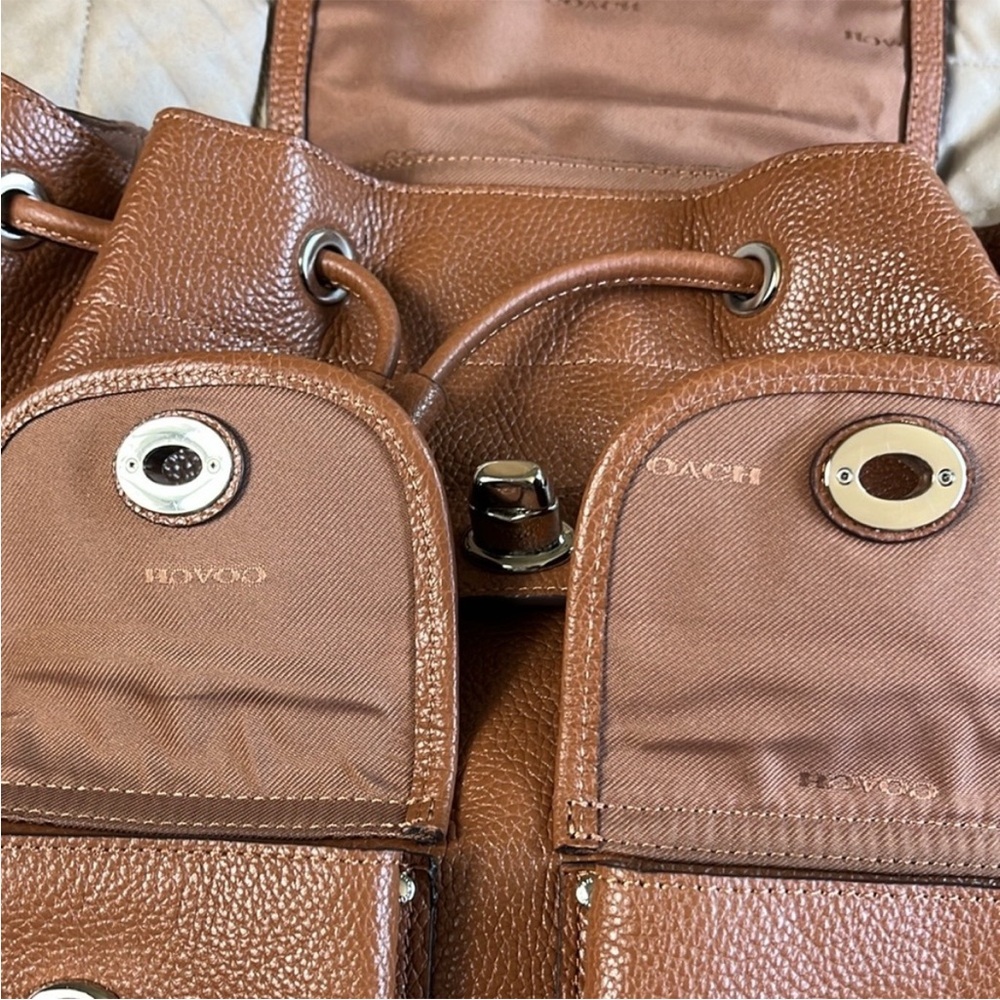 Coach Leather Backpack - Picture 6 of 9